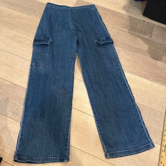 WEISSMAN WOMENS LARGE ADULT LA DENIM CARGO PANTS - Picture 1 of 7